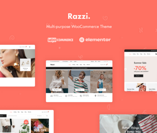 WooCommerce WordPress 主题-Razzi 2.1.3英文专业版 免费下载-海网商城